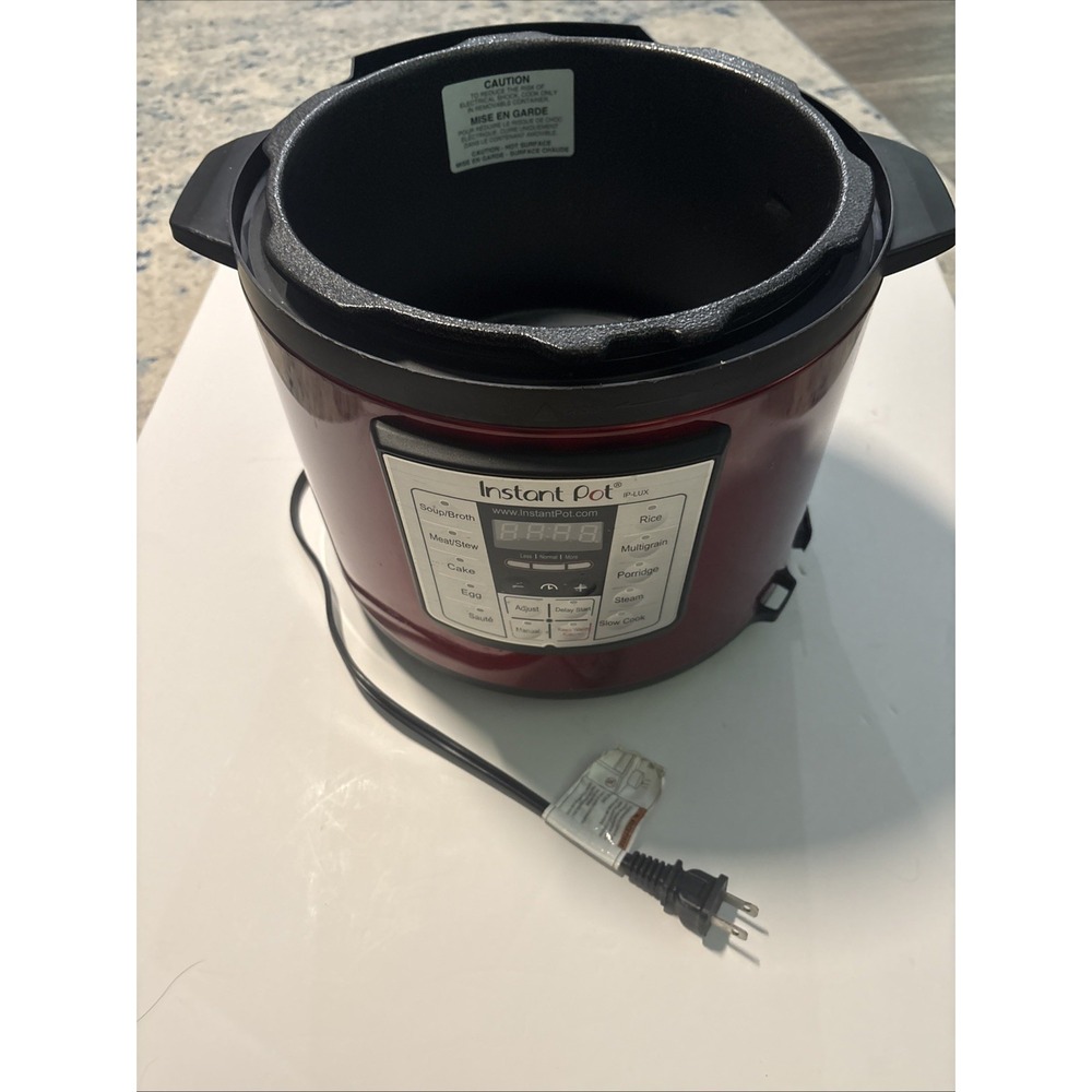 Instant Pot Lux Red SS 60 6 Quart Multi-use Electric Pressure Cooker BASE ONLY